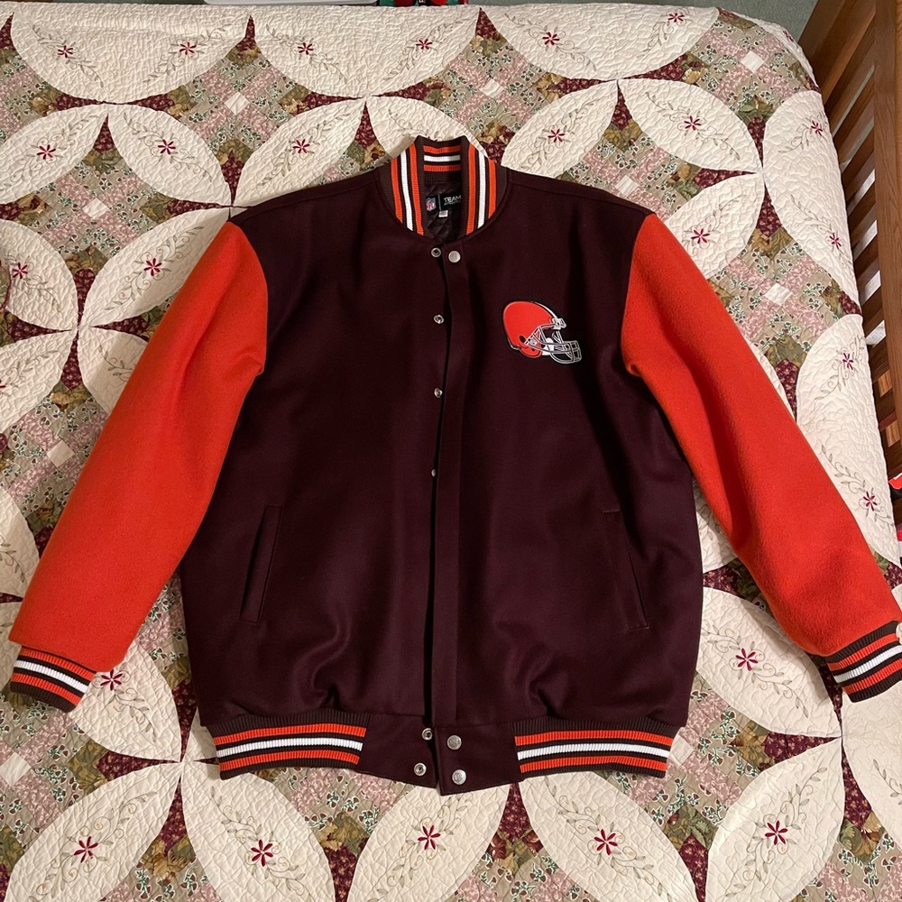 Cleveland Browns JH Design Wool Full-Snap Jacket
